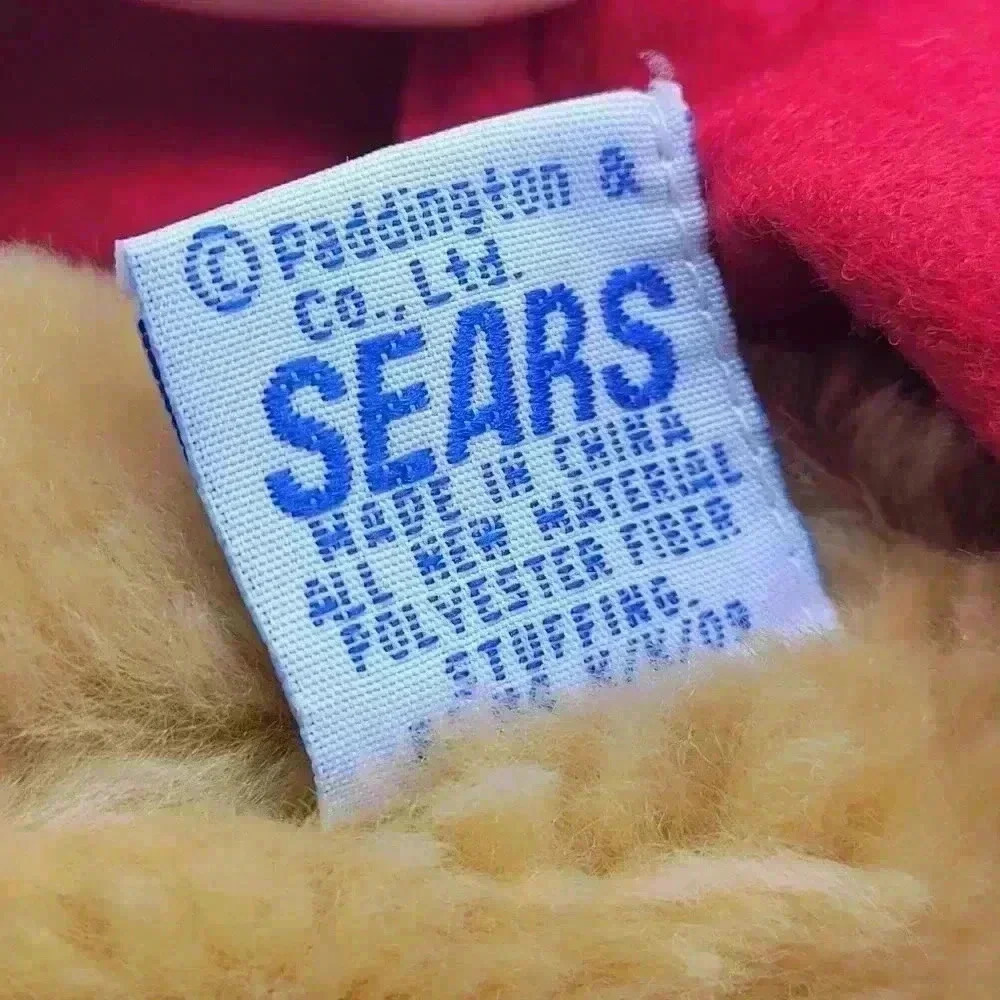 VTGPaddington Bear Christmas Plush Teddy Sears Exclusive Kids Gifts Holiday 1994 - Picture 9 of 11